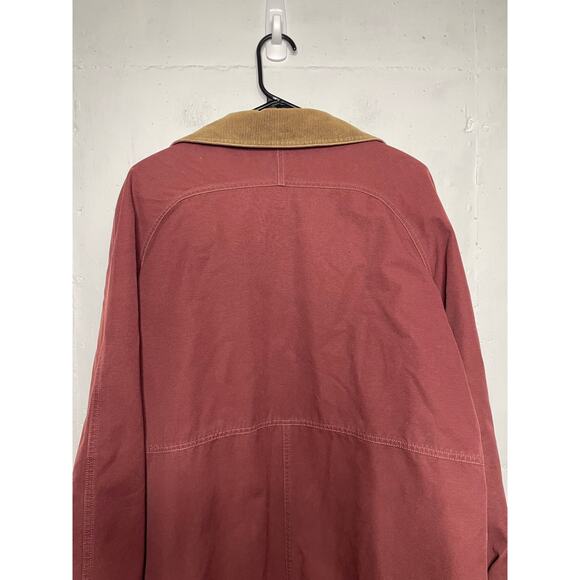Vintage L.L Bean Long Chore Coat Aztec Burgundy Womens Medium Short Petite - Picture 6 of 7